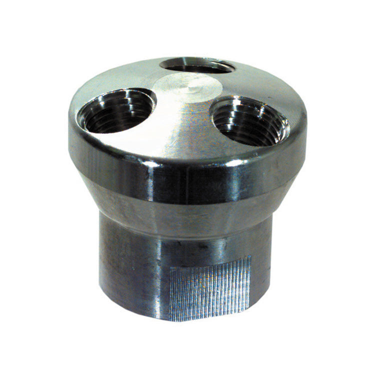 1/2" x 1/4" 3-Way Air Hose Manifold Round Aluminum