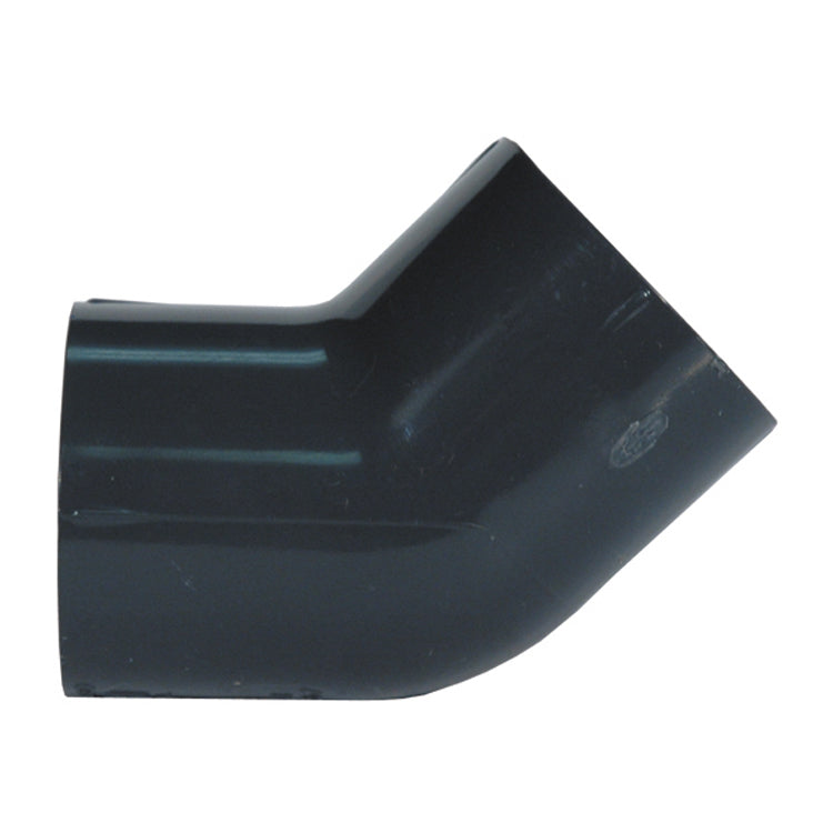 2 Inch Socket Sch 80 Dark Gray Pvc 45 Degree Elbow