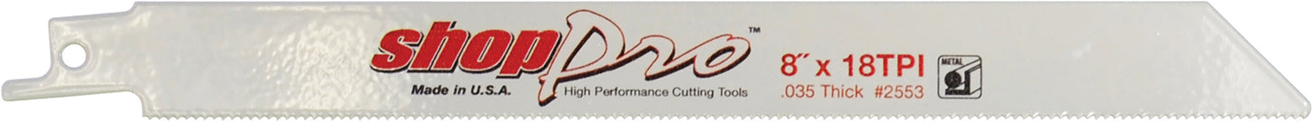 ShopPro 4 x 3/4 x .035 Cobalt Metal Cutting Reciprocating Saw Blade - 24 Tpi