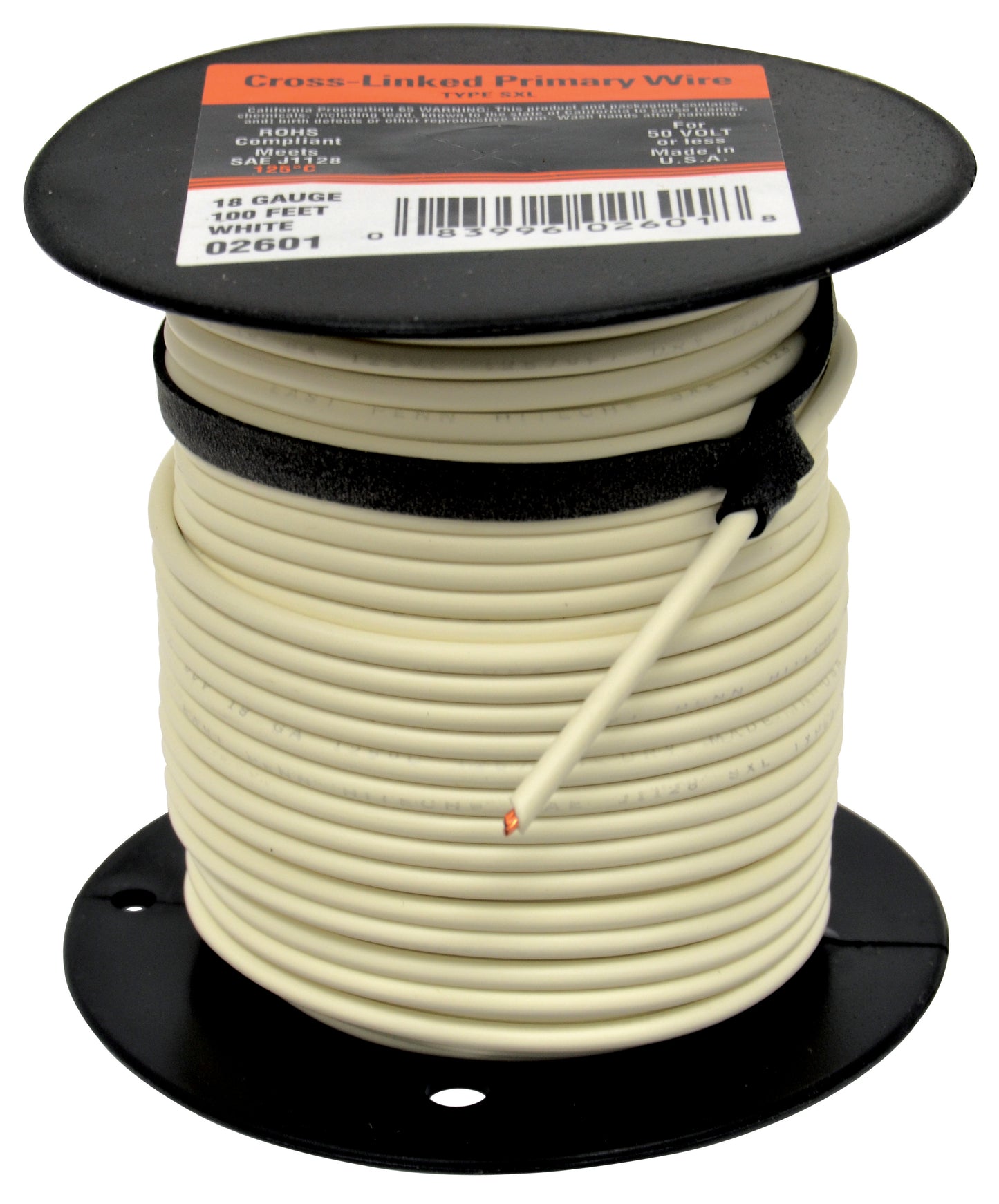 Cr Link Pri Wire Wht 18G 100'