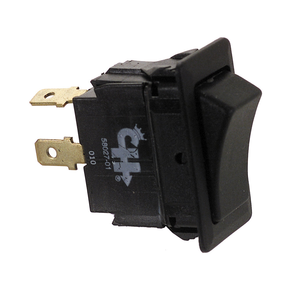 24 Volt Dc Spdt On-Off-On Three Blade Terminal Non-Glare Matte Black Plastic Switch