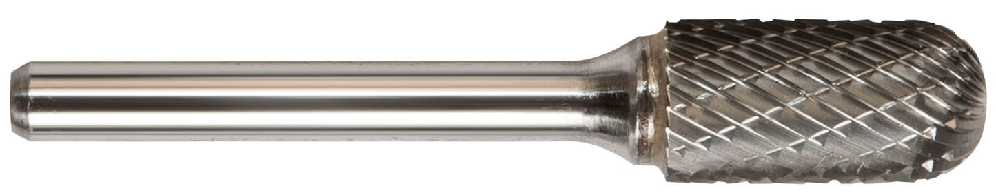 3/8 Inch Cylindrical Ball Nose 1/4 Inch Shank Sc-3 Carbide Bur