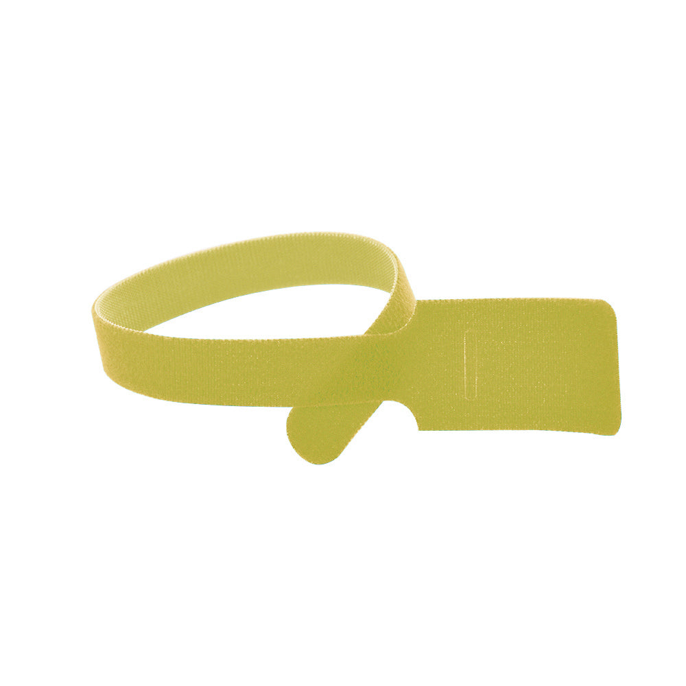 11 Inch x 1/2 Inch Velcro Grip Tie Resealable Cable and Wire Tie - Yellow