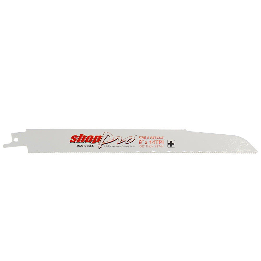 ShopPro 9 x .062 x 7/8 Fire & Rescue Reciprocating Saw Blade - 14 Tpi