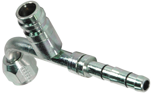 5/8 Inch x 7/8-14 Zinc Plated Carbon Steel Ez Clip System™ 90 Degree Female O-Ring With R134A Low Side Port