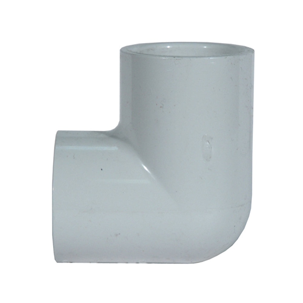 1/2 Inch Socket x Fipt Sch 40 White Pvc 90 Degree Elbow