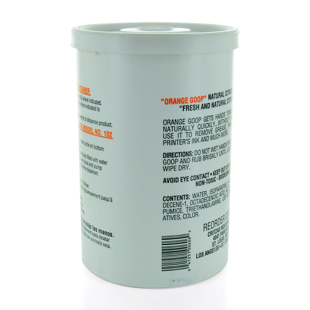 Goop Orange Creme Hand Cleaner With Pumice - 4.5 lb