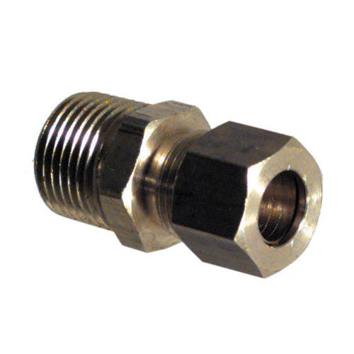 3/8 Inch Tube X 1/8 Inch Male Pipe Brass Compression Tube Male Connector
