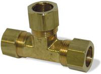 1/4 Inch Brass Compression Union Tee
