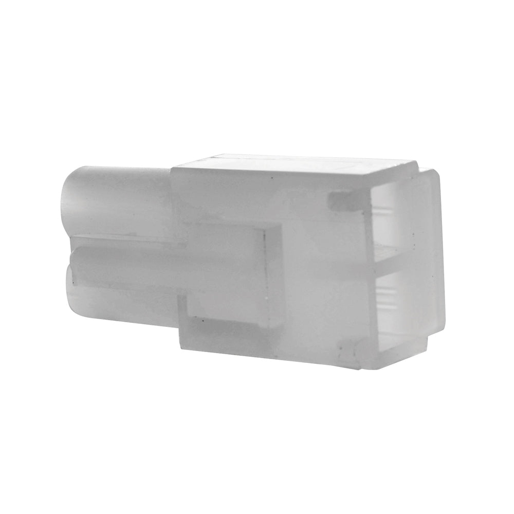 0.093 Inch Natural Nylon 2 Cavity Receptacle