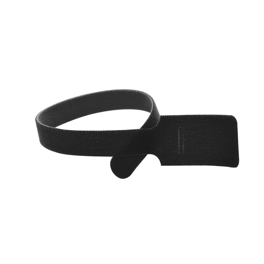 6 Inch x 1/2 Inch Velcro Grip Tie Resealable Cable and Wire Tie - Black