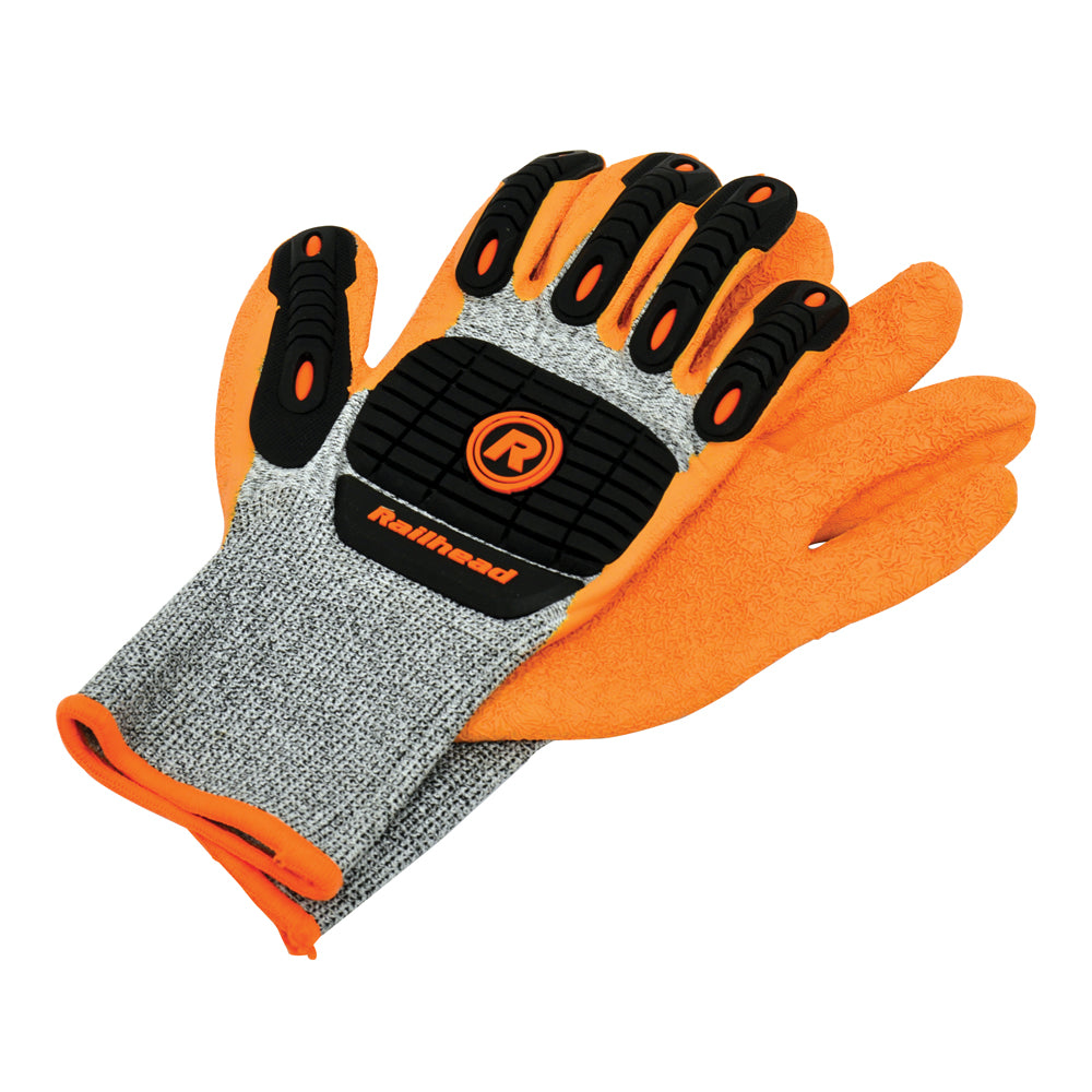 Level 3 Cut Resistant Work Gloves - Nitrile Coated Palm With Rubber Bumpers - X-Large