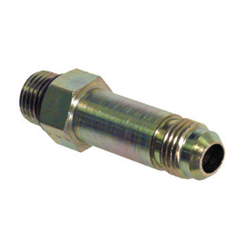 3/8 Inch 10000 psi Zinc Plated Yellow Dichromate Carbon Steel Male Boss O-Ring Extended Connector To Male Jic 37 Degree Male Boss O-Ring Adapter