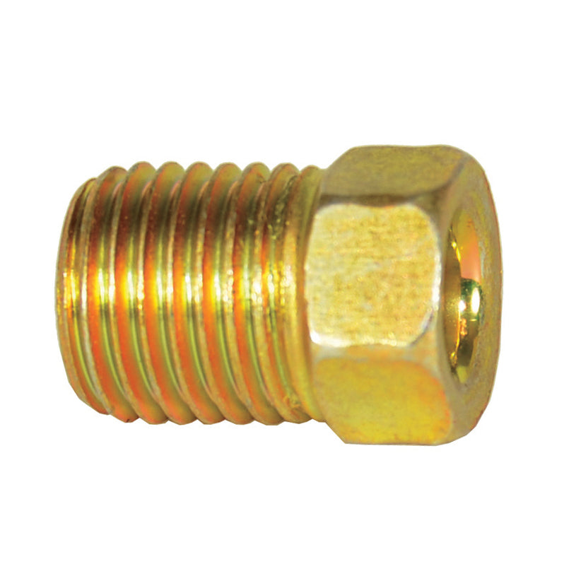 3/16 Inch x 3/8-24 Thread Inverted Flare Steel Brake Line Tube Nut.