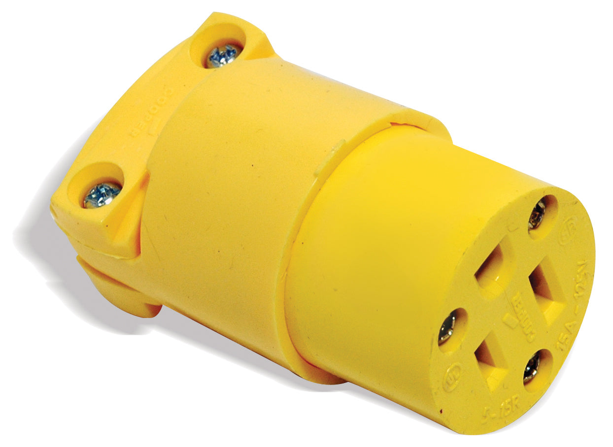 3-Wire Vinyl Gripper Plug Female Yellow