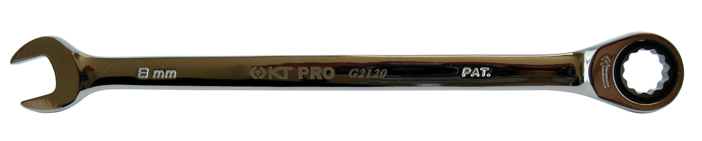 8 mm 12 Point High Polish Metric Combination Ratcheting Wrench
