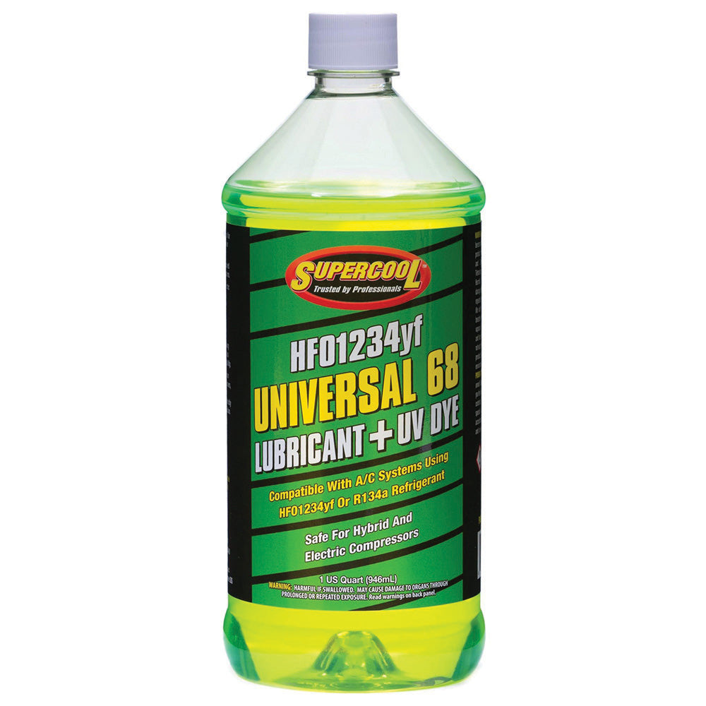 Supercool 1234YF EV Electric Vehicle Universal POE 68 Oil with Dye 32OZ