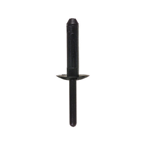 1/4 Inch 5/32 - 3/8 Inch Grip Black Nylon Blind Rivet