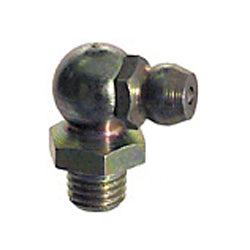 1/4-28 Zinc Yellow Steel 90 Degree Standard Shank Heritage Hydraulic Grease Fitting