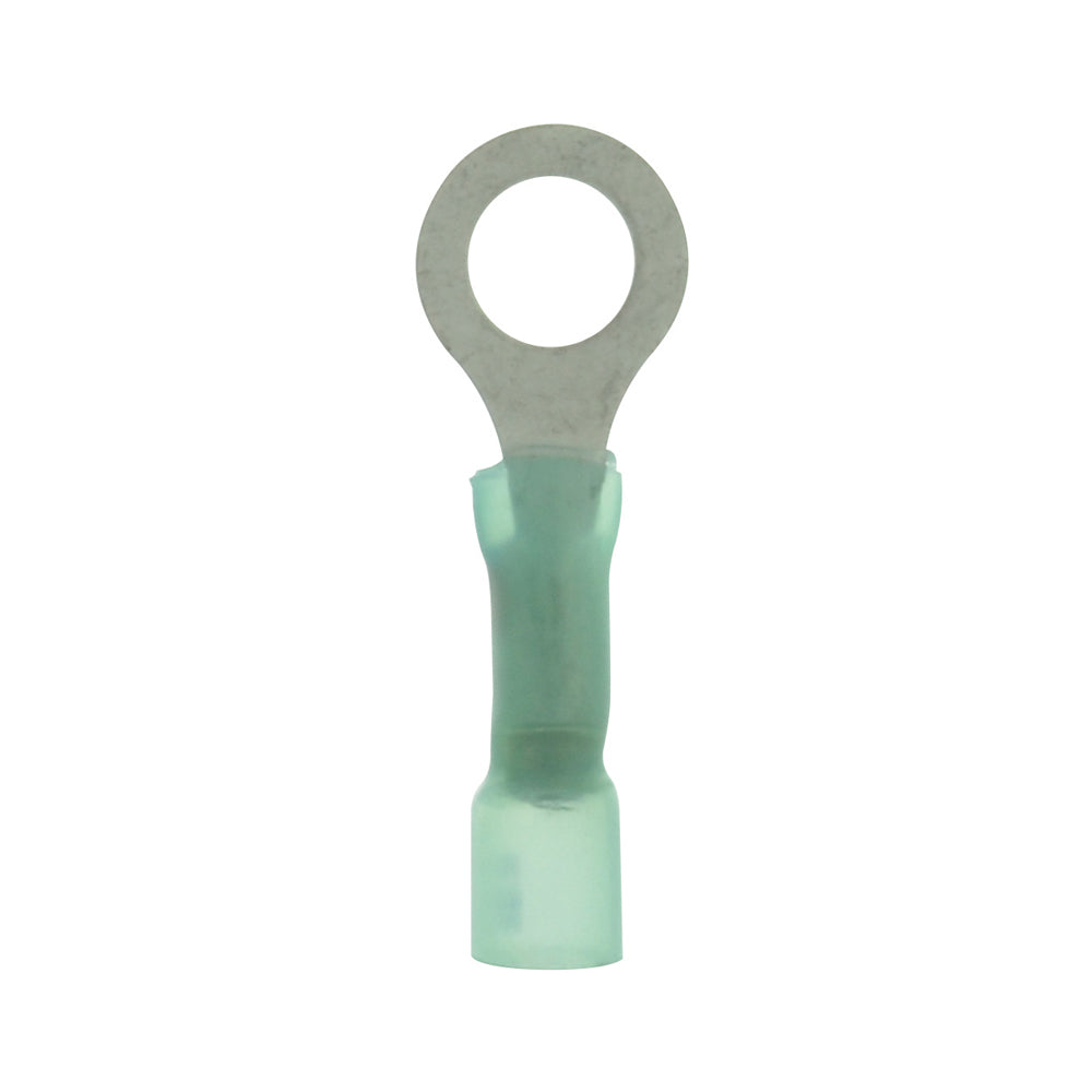 16-14 Gauge Lead Free Heat Shrink, Crimp & Solder Ring Terminal 5/16 Inch Stud Blue