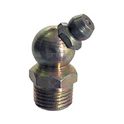 1/8-27 Zinc Yellow Steel 45 Degree Standard Shank Heritage Hydraulic Grease Fitting.