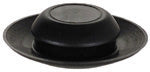 1/2 Inch x 7/8 Inch Black Polyethylene Depressed Center Hole Plug