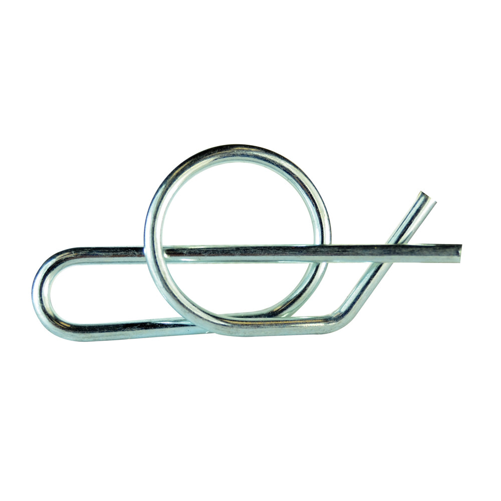 1.42 Inch Locking Cotter Pin Fits Shaft 1/2 Inch Regular Zinc Coated Ring Clip