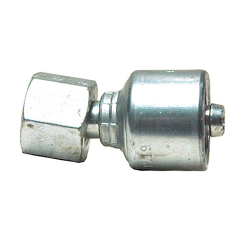 #30 x 3/4 Inch x 30 mm Female DIN 24 Degree Cone Swivel - Heavy Series with O-Ring Tuffcoat Lead Free MegaCrimp Coupling