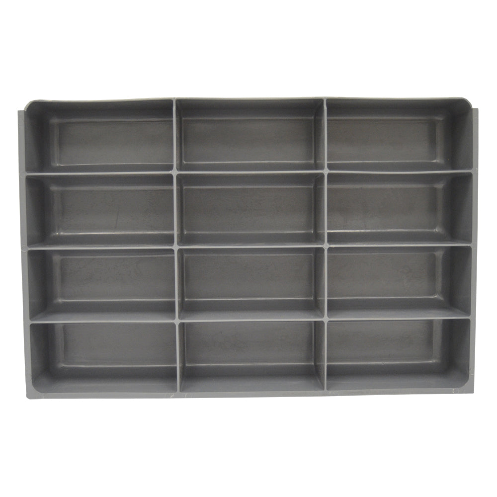 Gray Plastic Insert - 12 Compartments