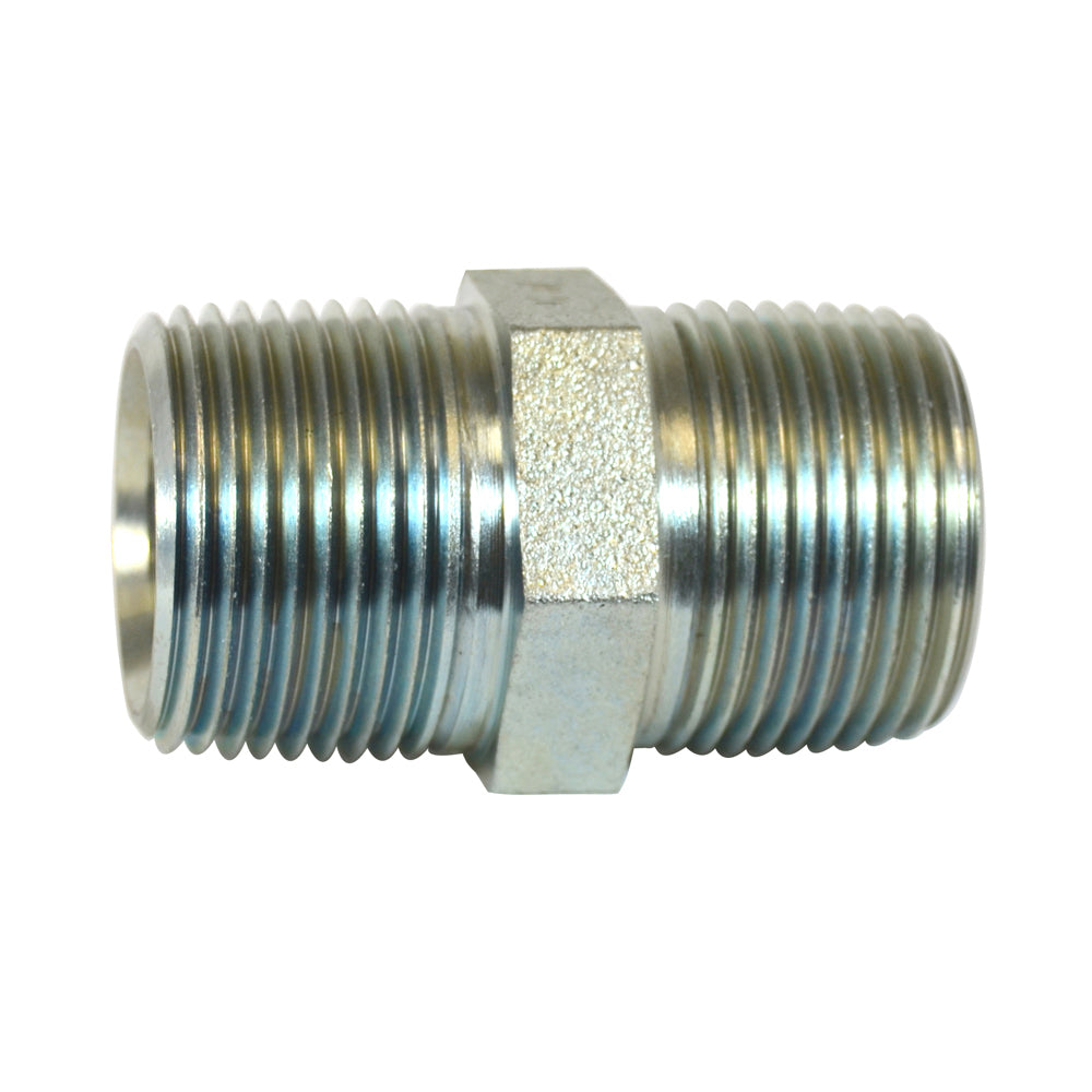 1 Inch 4500 psi Zinc Plated Yellow Dichromate Carbon Steel Hex Pipe Nipple