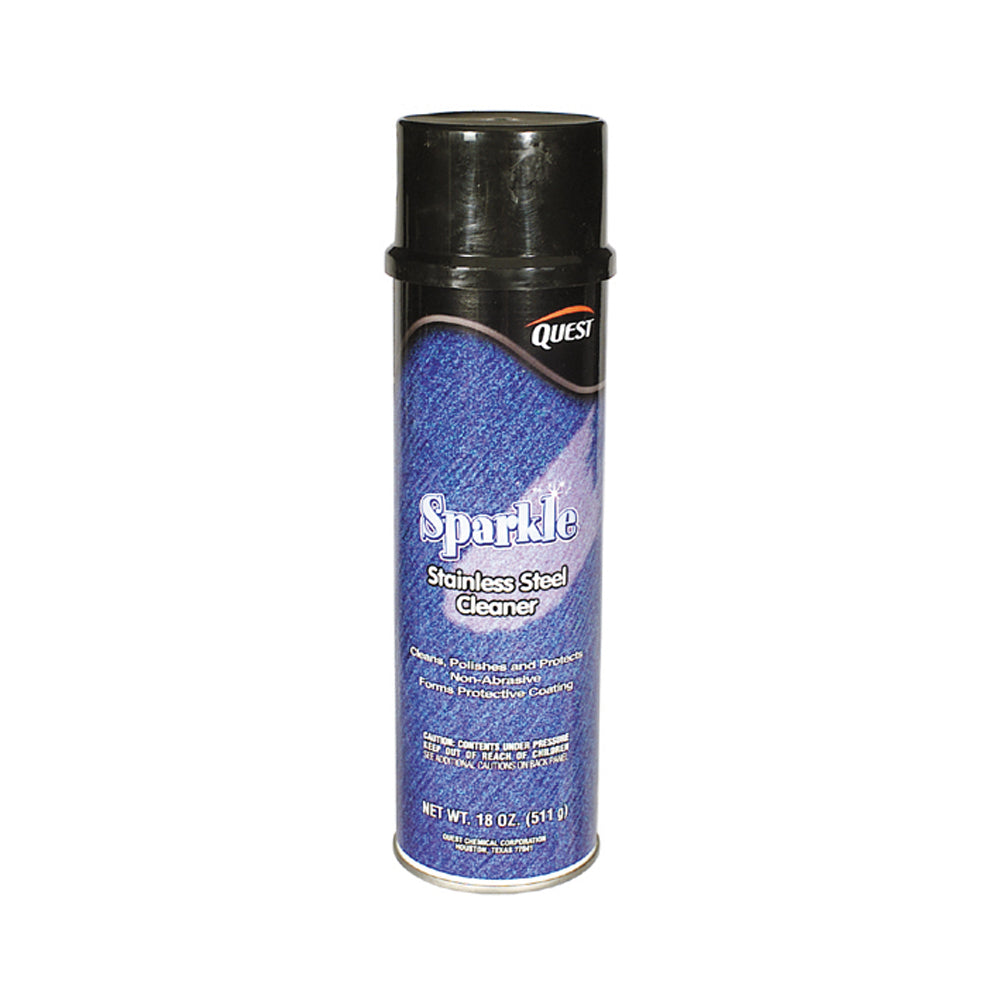 Quest Specialty Sparkle Stainless Steel Cleaner - 18 Oz Net Wt. - Aerosol