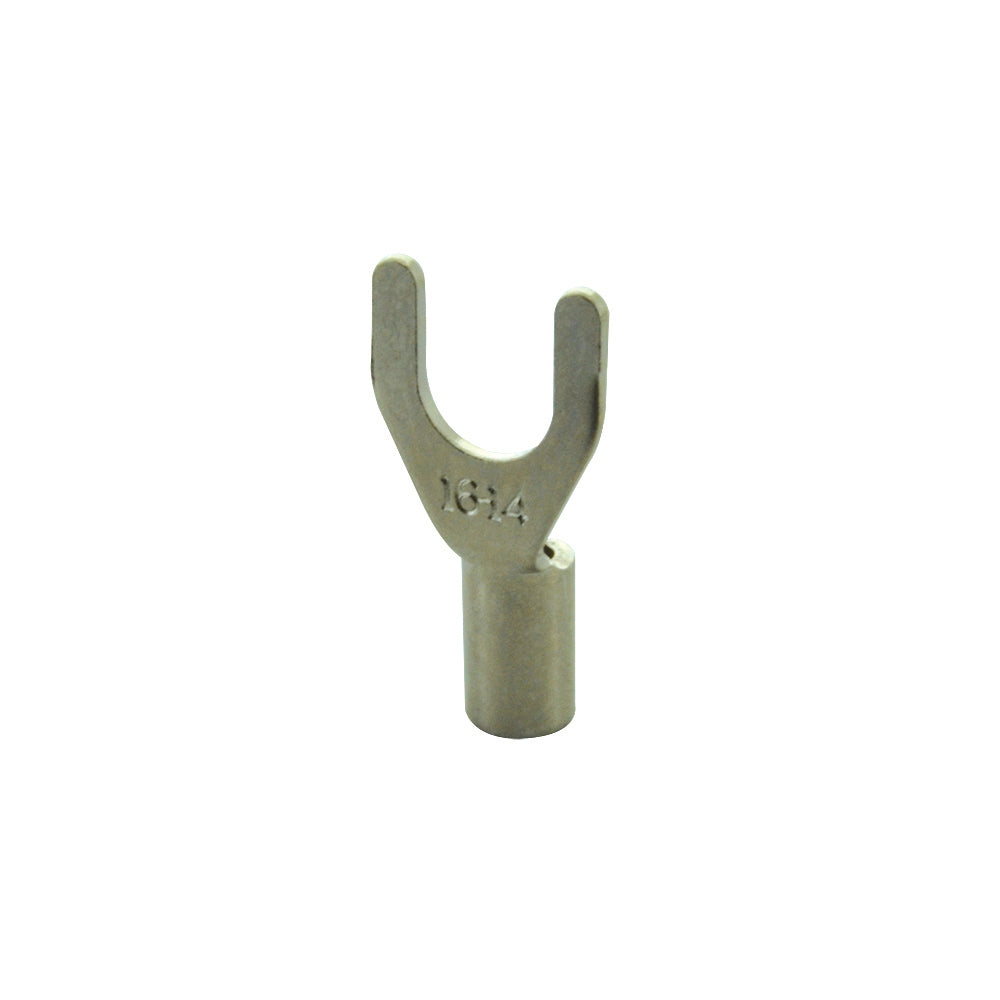 16-14 Gauge Uninsulated High Temperature Fork Spade Terminal #10 Stud