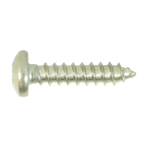 #4-24 x 1/2 Inch Plain 18-8 (A2) Stainless Steel Pan Head Type-A Self-Tapping Sheet Metal Screw