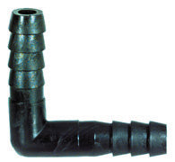 1/4 Inch Vacuum and Washer Hose Barbed 90 Degree Elbow Connector Black