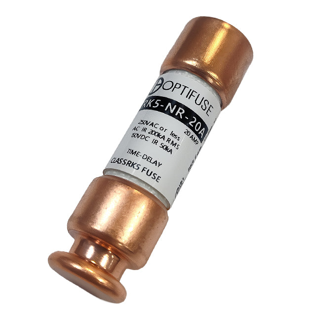 20 Amp FRN-R Type 250 Vac Dual Element Time Delay Industrial Fuse