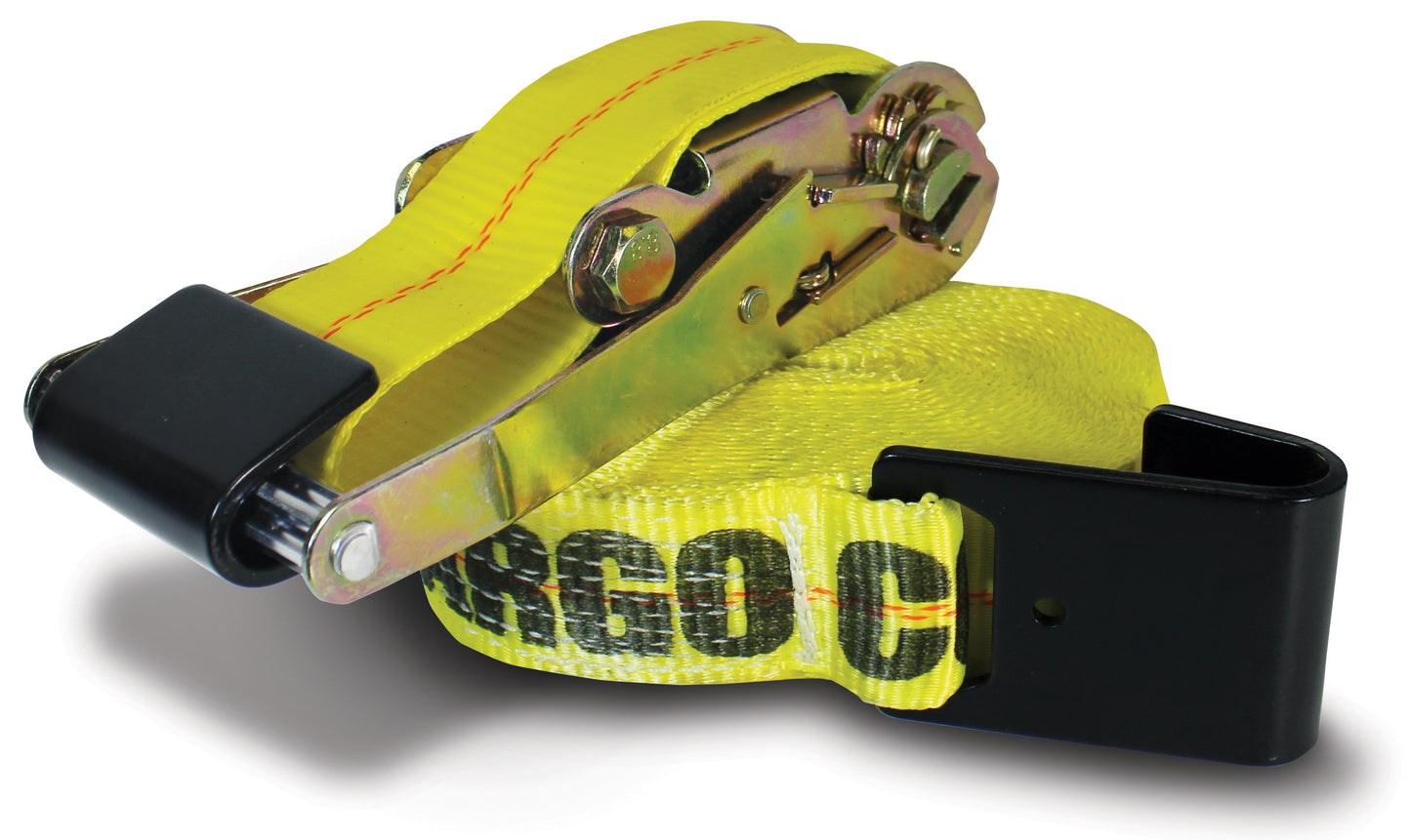 27 ft Heavy Duty Ratchet Strap With 2 Inch Flat Hook and Protector Clip