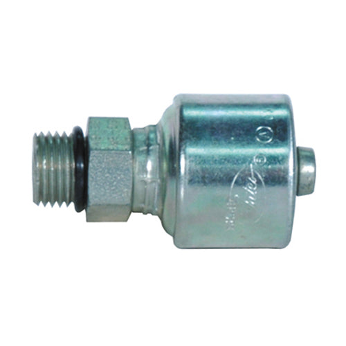 1/4 Inch x 3/8 Inch Male O-Ring Boss Tuffcoat Lead Free MegaCrimp Coupling
