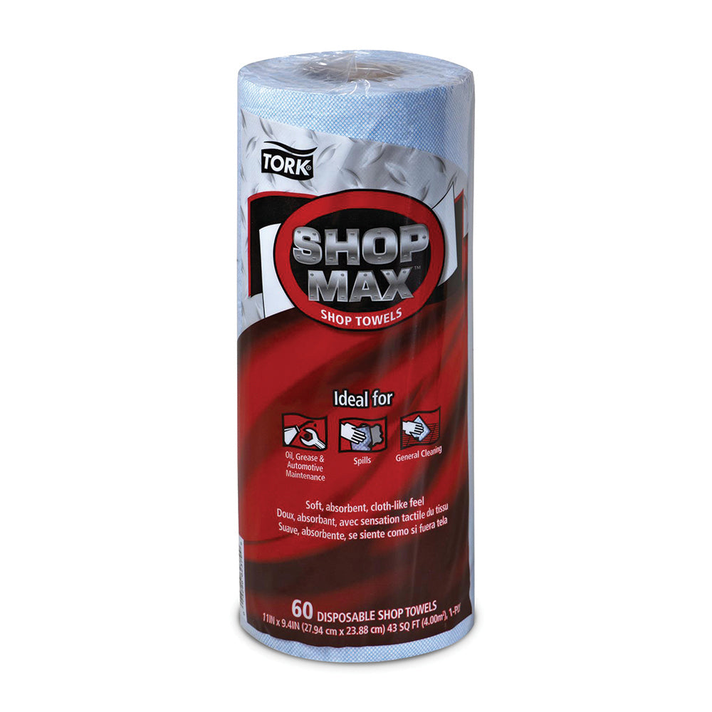 9 Inch x 13 Inch Tork Advanced 450 Shop Max 56 Blue Wipes Per Roll Box Case of 30