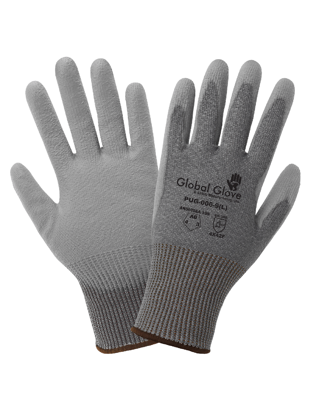 Global Glove & Safety Economy Polyurethane Coated Cut Resistant Gloves Made with High-Density Nylon - X-Large