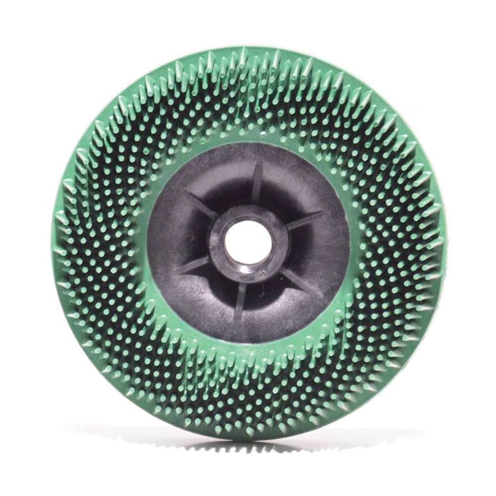 4-1/2 Inch x 5/8-11 Scotch-Briteâ„¢ Bristle Disc Grade 50 Ceramic Abrasive Grain Green