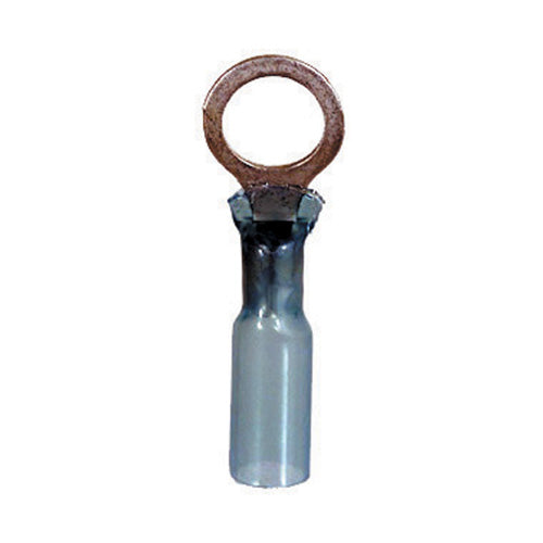 16-14 Gauge Ring Terminal 5/16" Stud Heat Shrink Nylon Insulated Blue