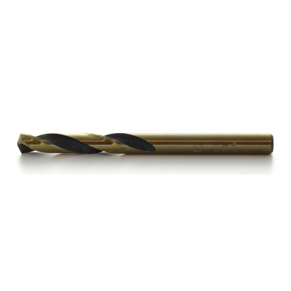 #9 135 Degree Split Point Gold Hi-Molybdenum Tool Steel Stub Length Drill Bit