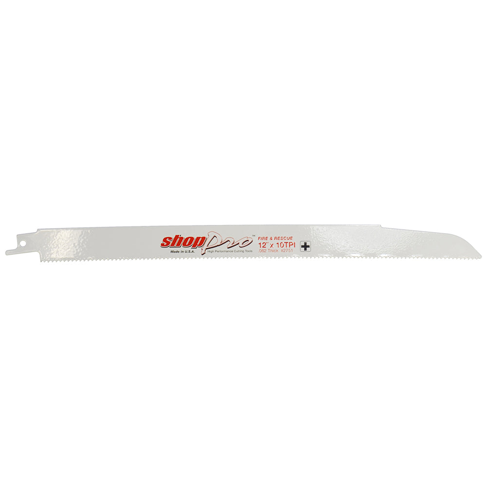 ShopPro 12 x 7/8 x .062 Fire & Rescue Reciprocating Saw Blade - 10 Tpi