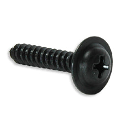 #8 x 1/2 Inch Black Alloy Steel Phillips Flat Top Washer Head Trim Screw