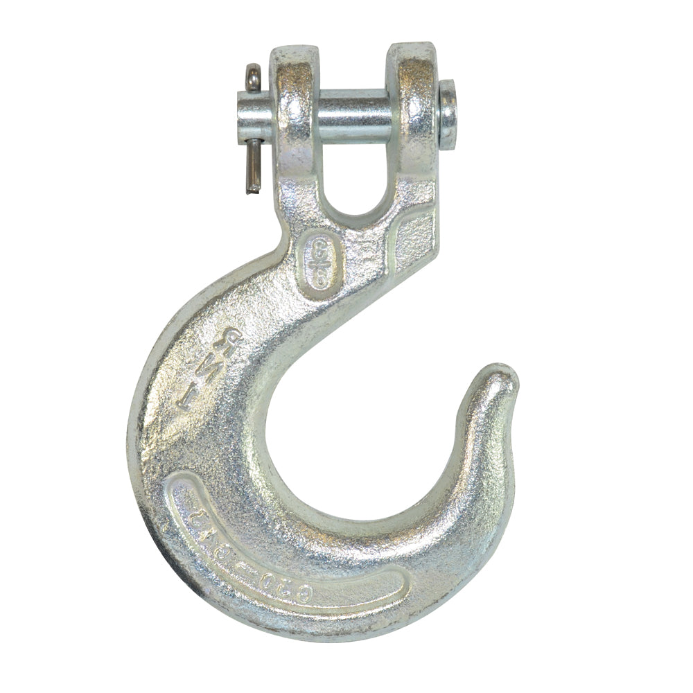 3/8 Inch x 4.81 Inch Zinc Plated Carbon Steel G43 Clevis Slip Hook Without Latch