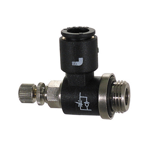 M5 x M4 Bspp x Compression Nickel Plated Brass Flow Control Tube Valve