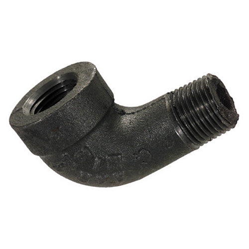 1/4 Inch Sch 80 Fnpt x Mnpt Black Malleable Iron 90 Degree Street Elbow