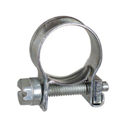 #14 Clear Chromate Steel Fuel Injection Hose Clamp - For Plastic Silcone or Rubber Hose