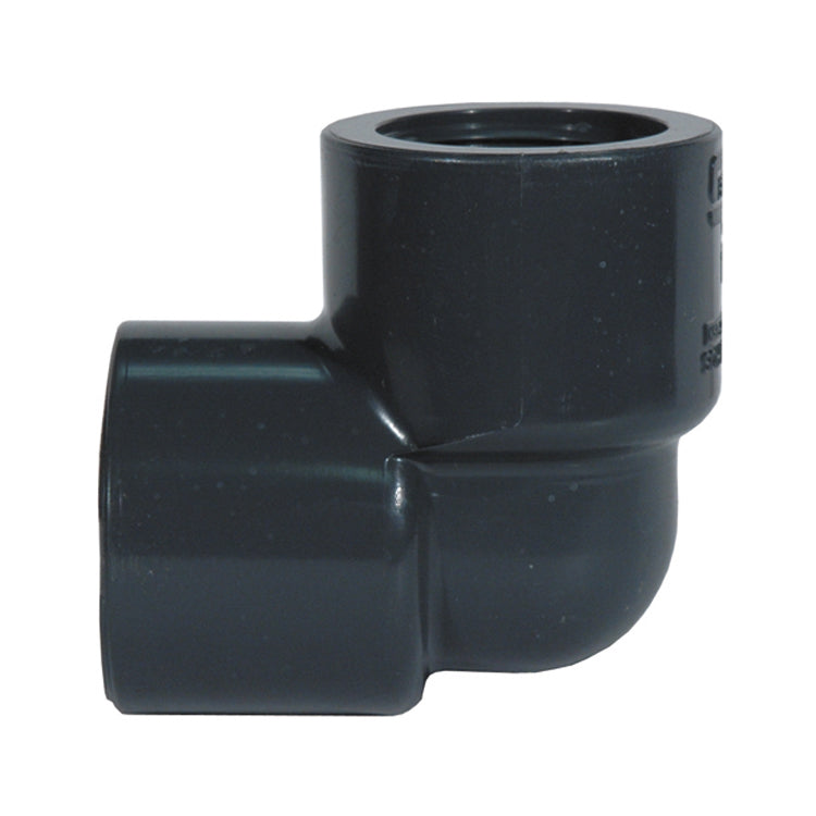 1-1/4 Inch Socket x Fipt Sch 80 Dark Gray Pvc 90 Degree Elbow