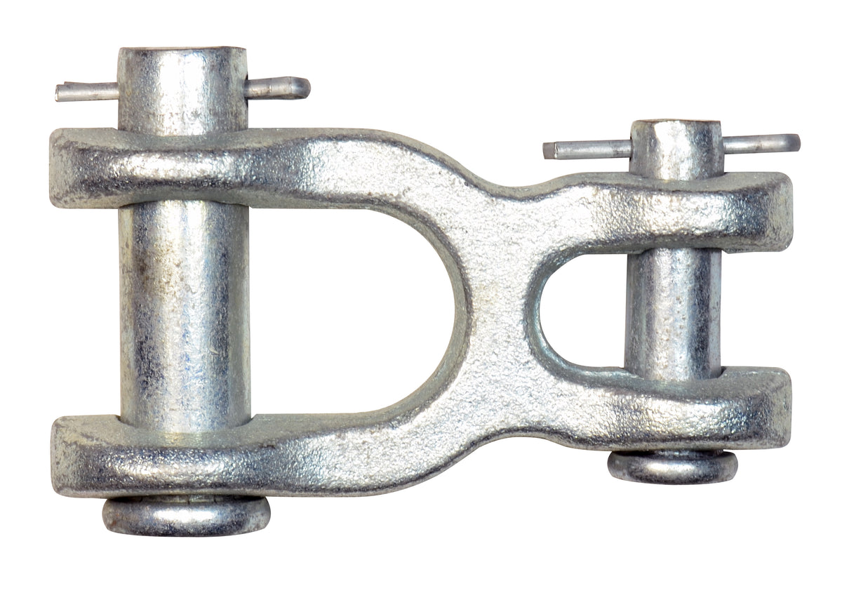 5/8 Inch 17500 Lb Grade 70 Zinc Plated Heat Treated Forged Steel Double Clevis Link - Clearance